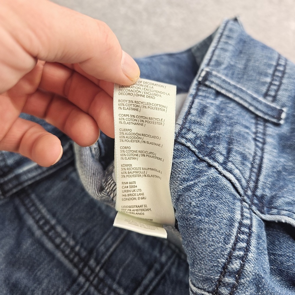 Pilcro Anthropologie Jeans Women's 34x31 (31 Tag) Blue Wide Leg High Rise - Picture 7 of 10